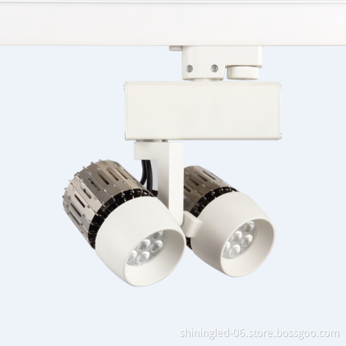 White color Double track light with aluminum heat sink